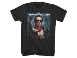 Unisex Adult T-shirt Rockinstone Terminator Jacket And Pistol Poster Smoke Sizel