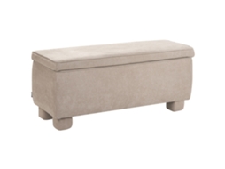 Banco De Cama Beliani Ithaca De Tela Beige 104x40x45