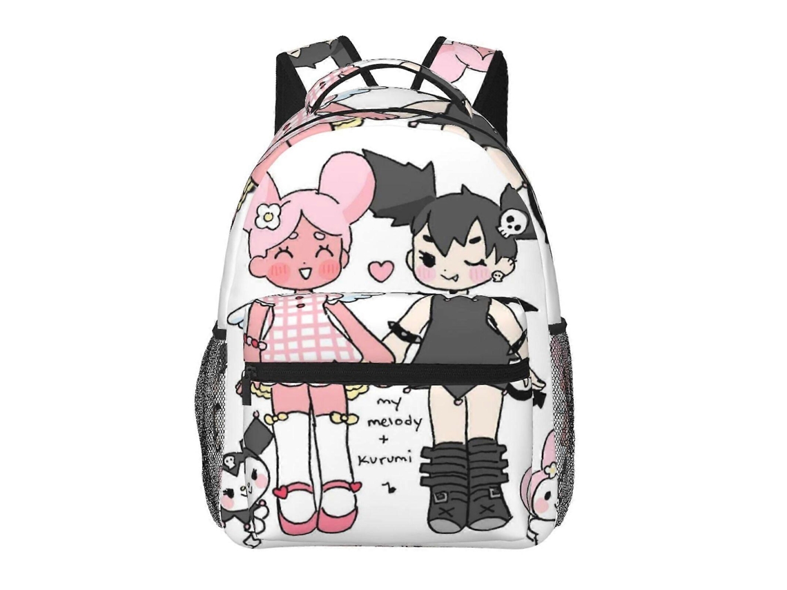 Mochila Kuromi D28 Para Escola E Atividades Ao Ar Livre, Leve E À Prova Dágua, Mochila Estilosa Para Estudantes E Adultos Olysi Shop (pacote Com 28)