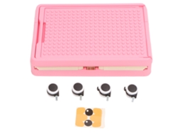 Caixa de Armazenamento Pink com Tampa, Rodas e Plegável para Brinquedos
