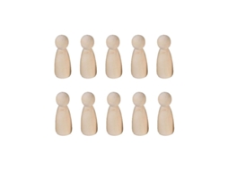 20 Unidades De Boneca De Madeira Pessoas Allinless