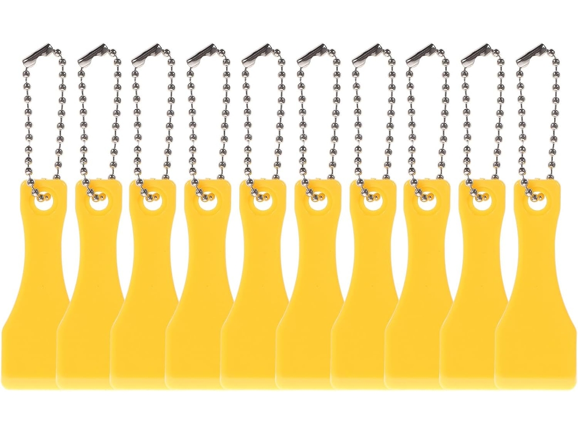 Ferramentas De Raspadinha De Bilhetes De Loteria De Plástico Amarelo, Pacote Com 10 Unidades.