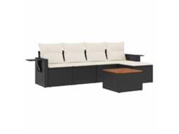 Garden Sofa Set, Garden Sofa Sets Vidaxl Preto Rattan / Vime (n/a)