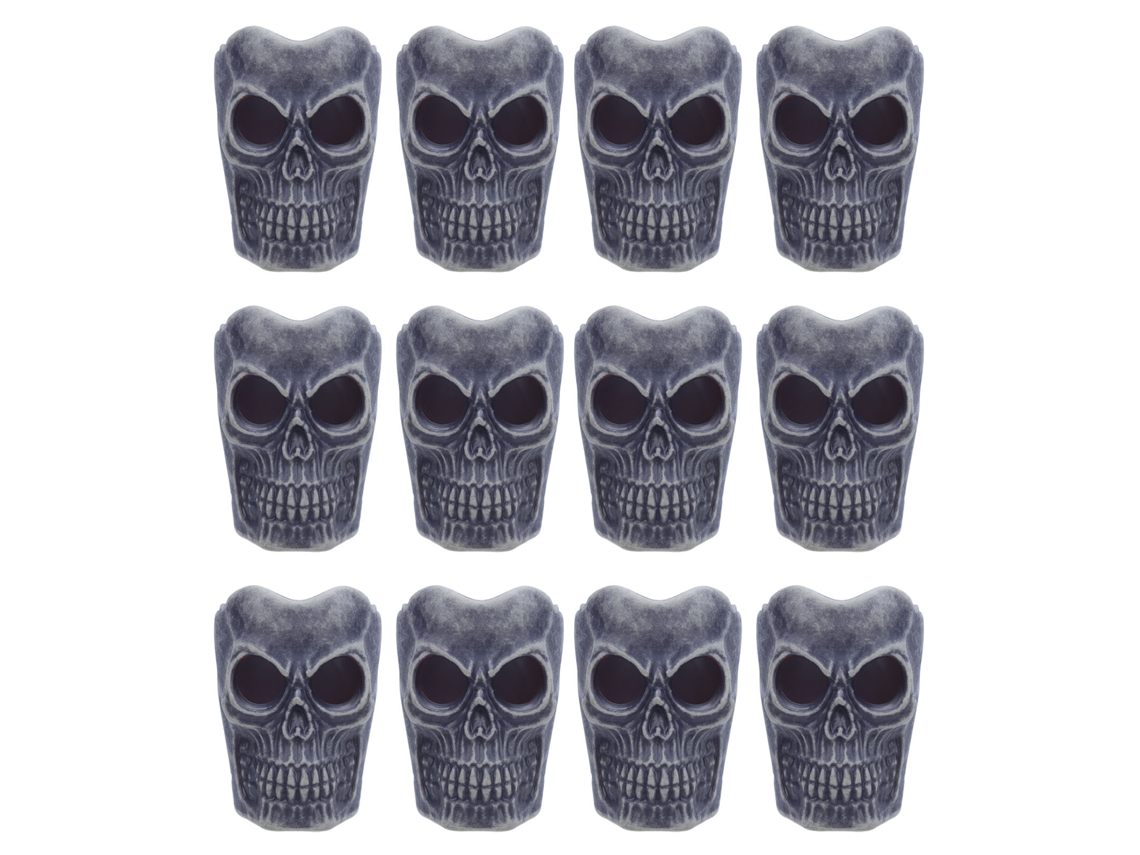 Laxiscreed Pacote De 12 Velas Led De Caveira Com Luz Colorida Para Festas E Decoração Halloween