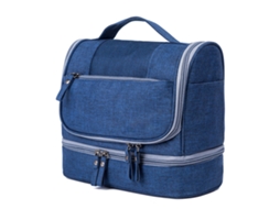 Bolsa de Maquiagem Portátil à Prova de Água Azul Escuro | S/MARCA