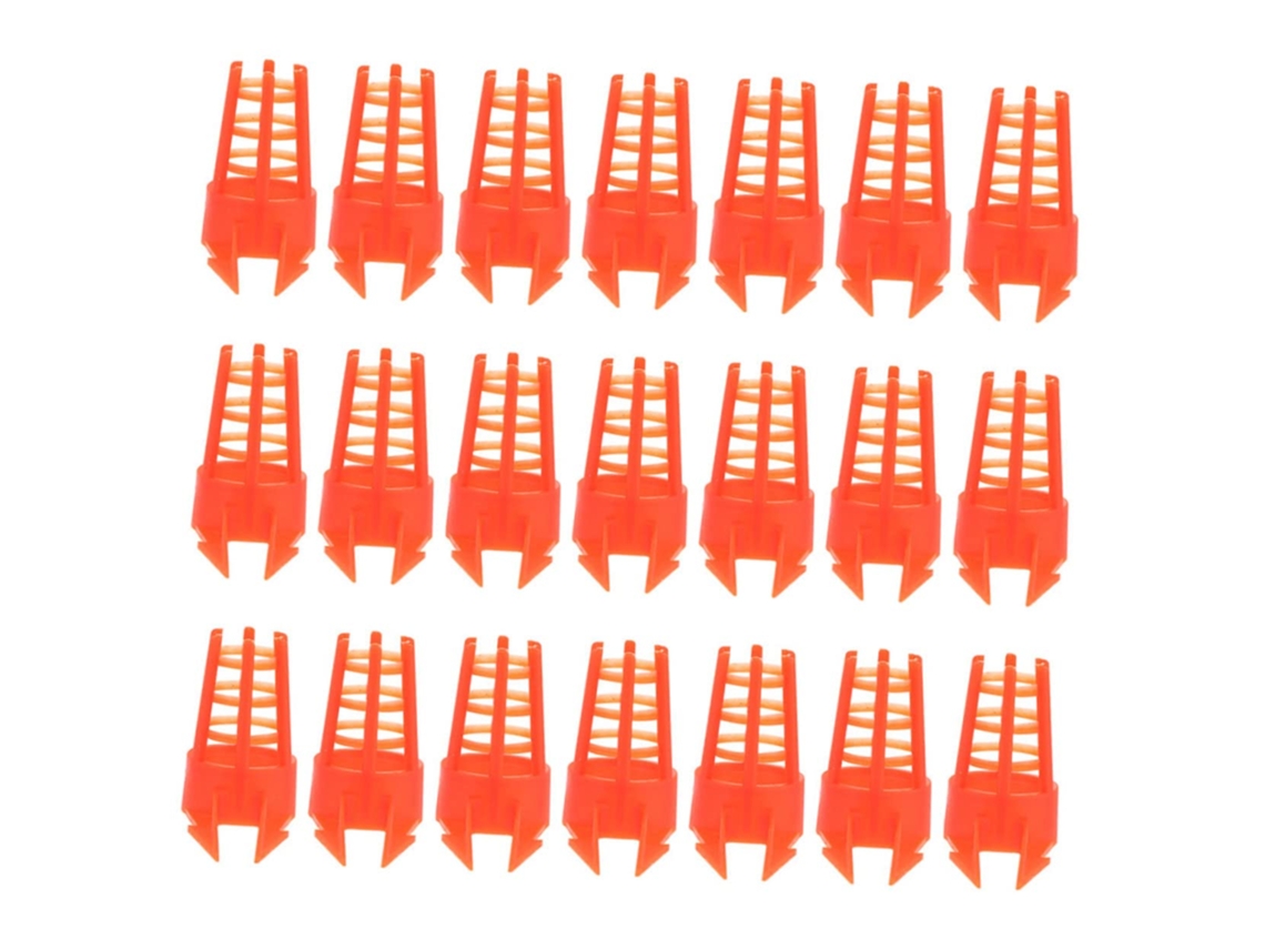 Conjunto De 30 Gaiolas Protetoras De Plástico Laranja Para Abelhas Rainhas, Leves.