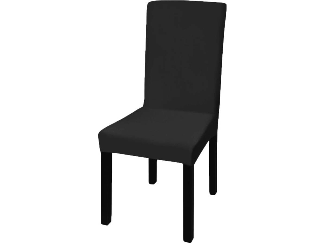 vidaXL 6 pcs capas extensíveis para cadeiras preto