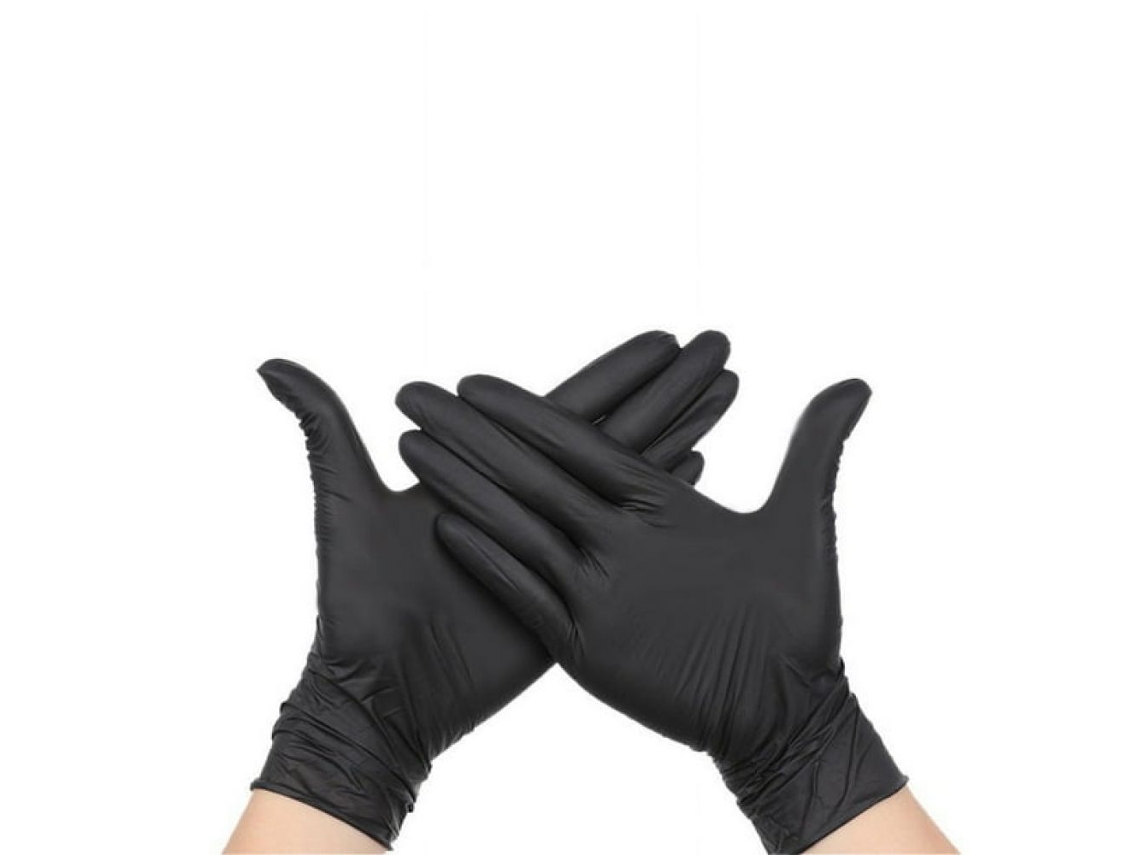 JILLIOPER Luvas de nitrila sem látex para uso médico e laboratorial, luvas de nitrila descartáveis texturizadas com pontas dos dedos e resistência à perfuração,