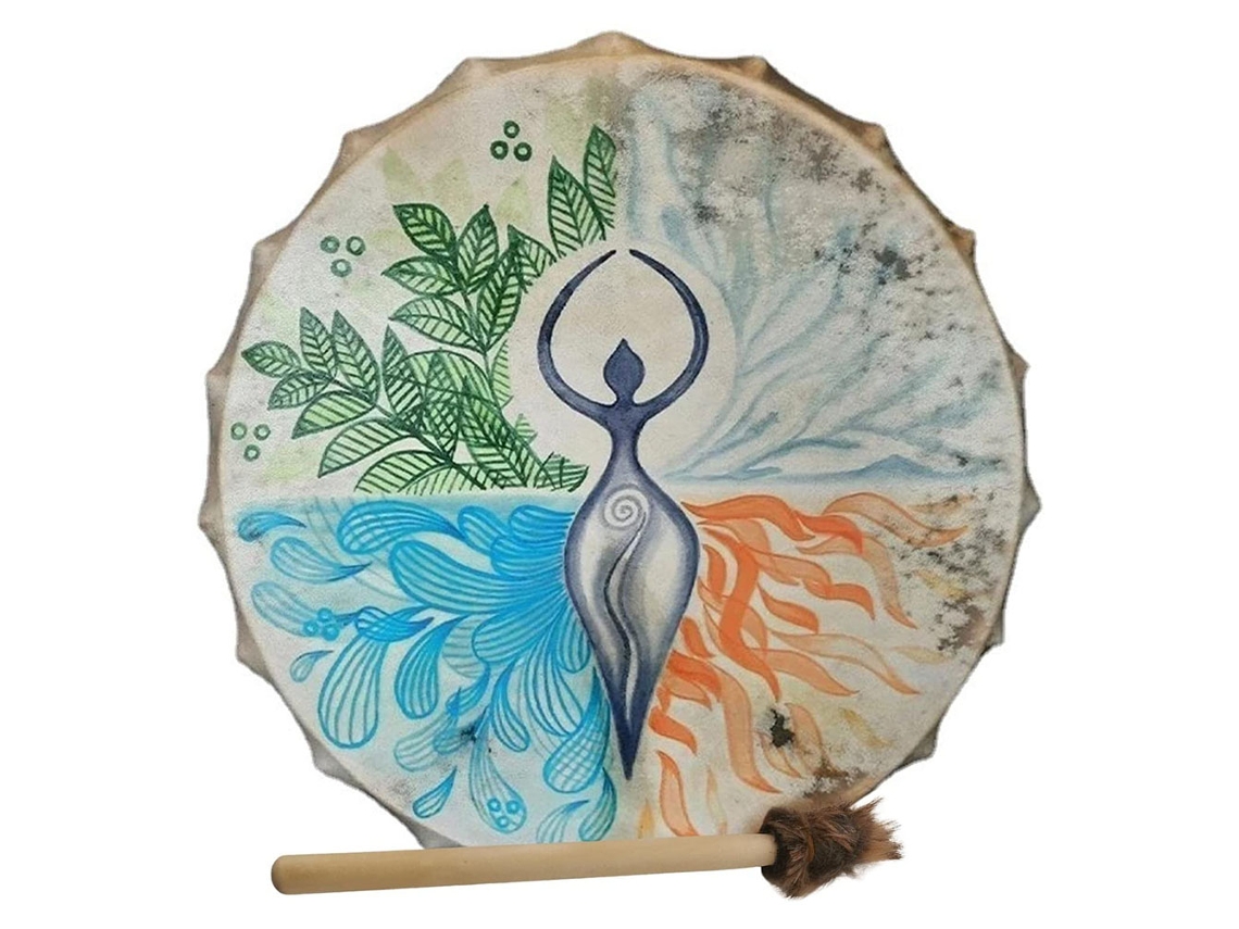 Drum Shaman Drum Siberiano Música Espiritual Hecho A Mano Decoración De Hogar Con Palillo