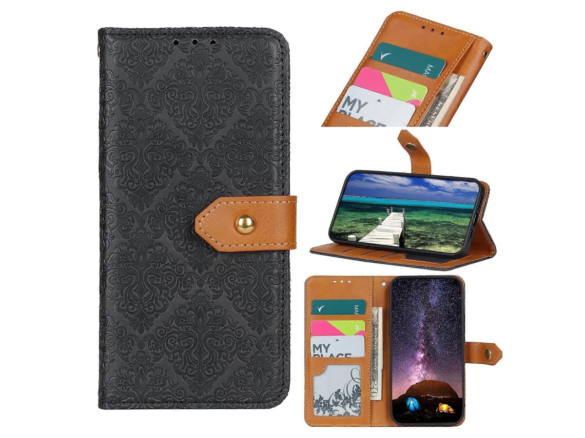 Capa De Celular Em Couro Com Estampa Floral Europeia Para Xiaomi Redmi Note 11s / Note 11 4g 2022
