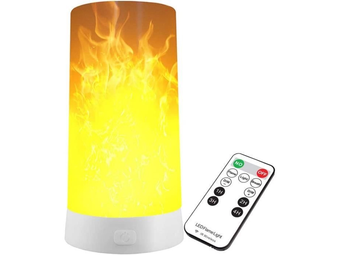 Lâmpada Led com Efeito de Chama para Uso Interno e Externo, Efeito de Chama Natural, Recarregável, Controle Remoto BRILVIBERA