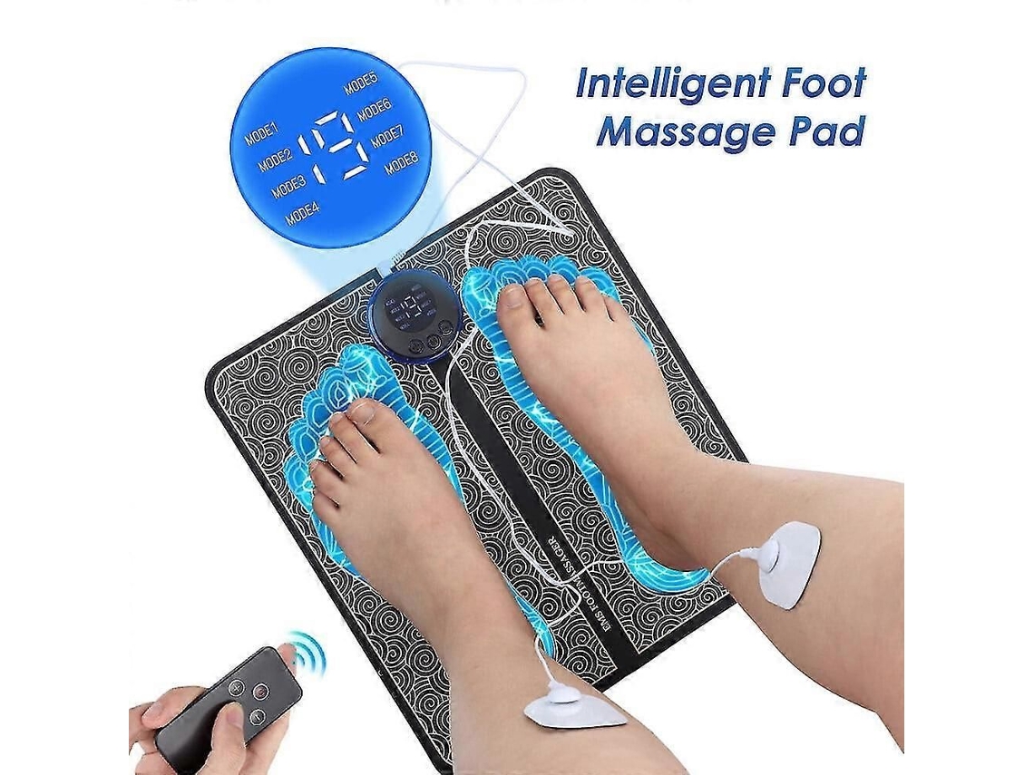 Tapete Massageador Ems Para Pés Com Neuropatia - Controle Remoto, 4 Almofadas O Corpo, M Assageador 2 Em 1 Cost