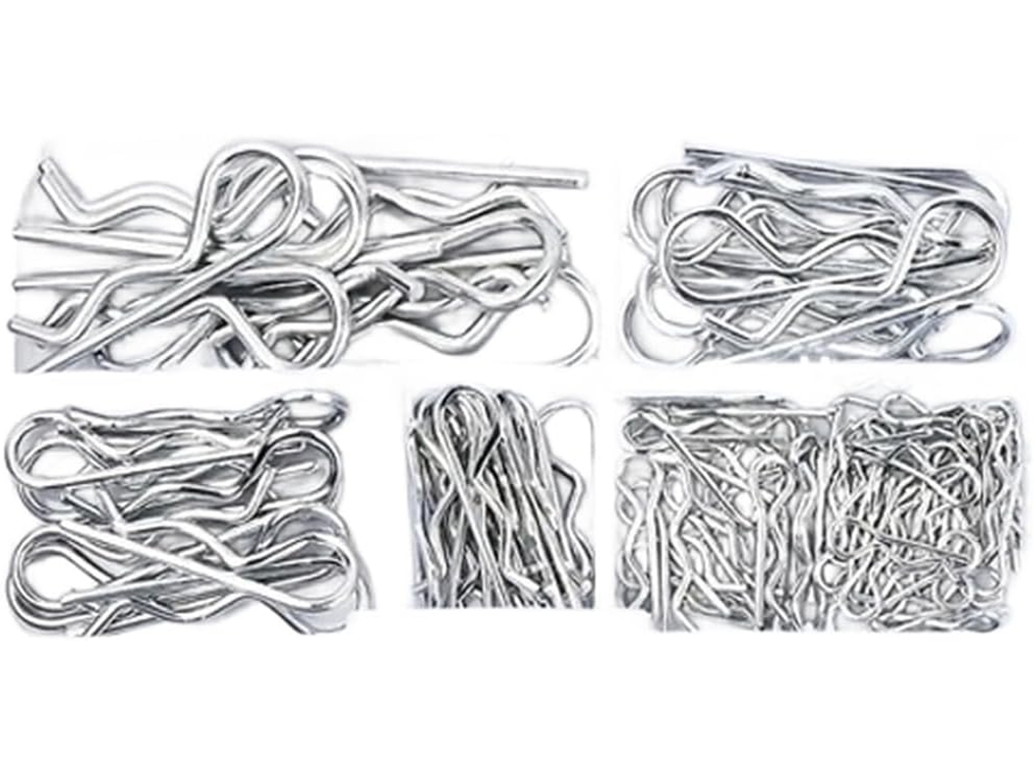 Kit Com 100 Pinos De Chaveta Aço Zincado Em 6 Tamanhos Diferentes,