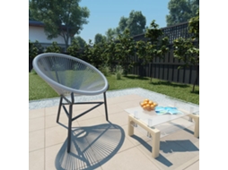 Vidaxl Cadeira Lua De Jardim Em Vime Pe Cinzento