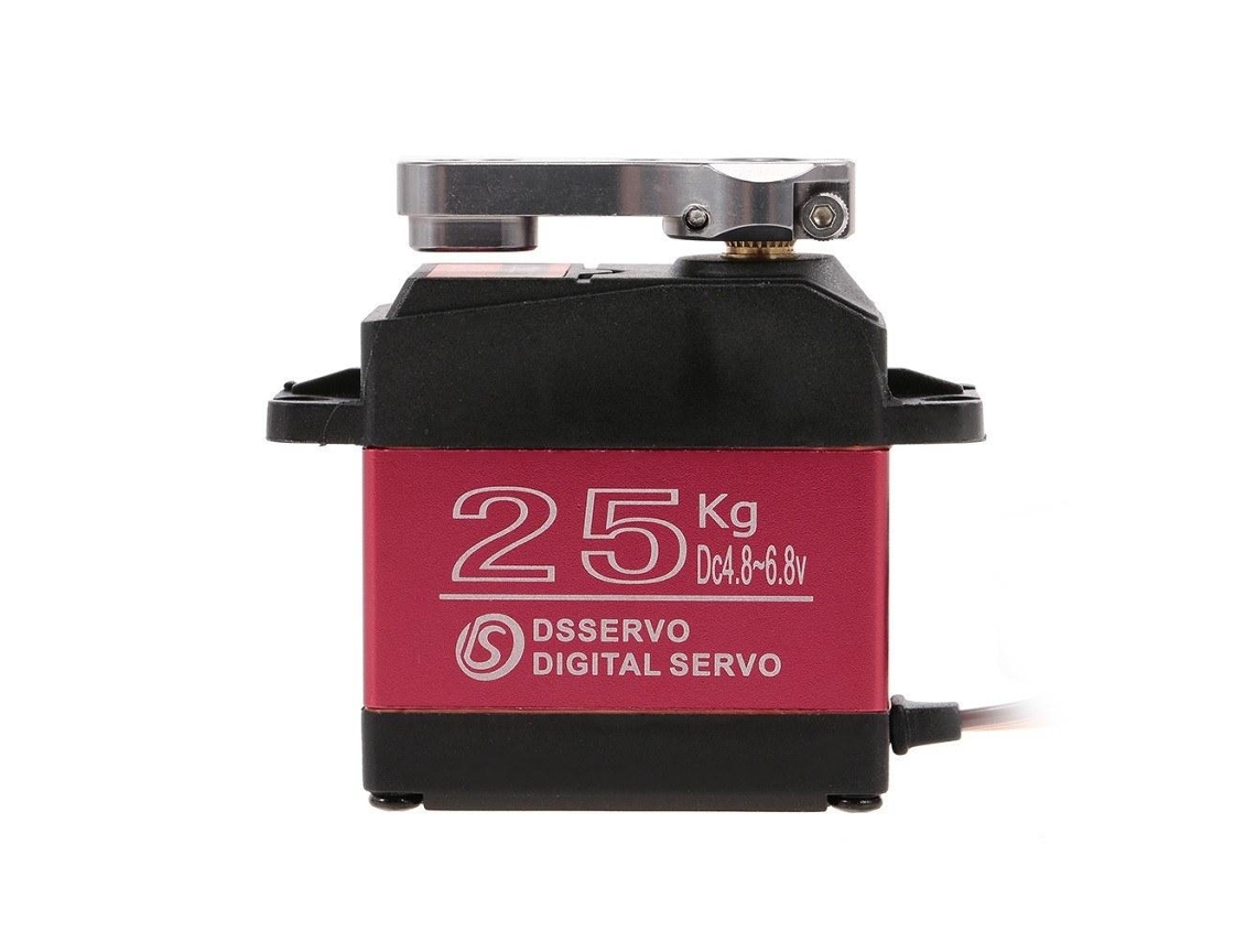 Conjunto 4 Servos Digitais Dsservo Ds3225 25 Kg, 180 Graus, com Engrenagens Metálicas, Alto Binário e Aeromodelismo e Robôs Controlo Remoto. MDUG