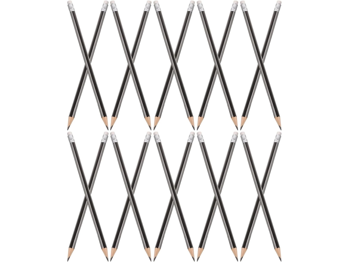 Conjunto de 80 Lápis Madeira Natural nas Cores Cinza e Preto, para Meninos Meninas. Ergonômicos Aprendizagem,