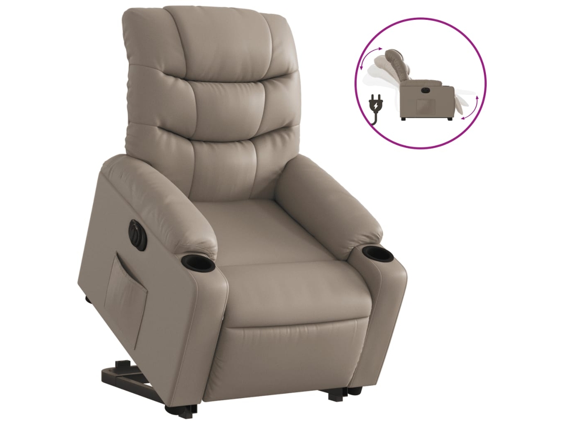Electric Stand Up Recliner Chair, Electric Stand Up Recliner Chairs Vidaxl Marrom Couro Artificial