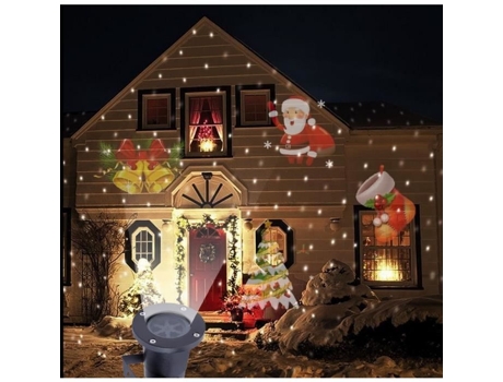 6w Papai Noel Movendo Led Paisagem Laser Projetor Parede Luz De Festa De Natal À Prova Dágua Ip44 Para Decoração De Jardim De Festa Lemonbest