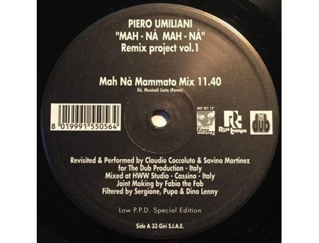 Vinil Mah-na Mah-na Remix Project Vol 1 Easy Tempo