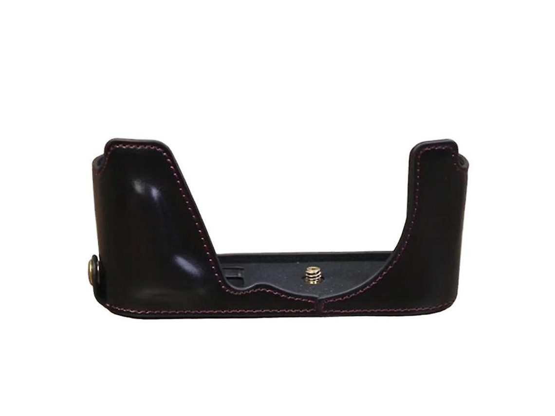 Capa Protetora De Couro Pu Para Compartimento De Bateria E Meia Câmera Leica Cl Brilvibera