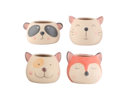 Vaso de Suculenta de Resina Grosso Cute para Chão Animado com Furo de Drenagem Decorativo | S/MARCA