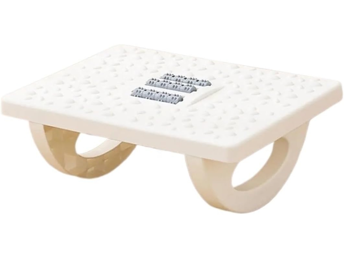 Apoio Pés Escritório Sob A Mesa Altura Ajustável Massagem Multicolorida (branco)