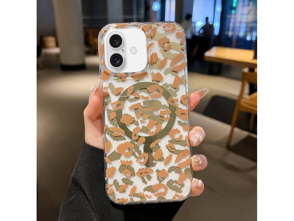 Capa Para Iphone 17 Com Estampa De Leopardo, Magsafe E Laminação Dupla Face Imd