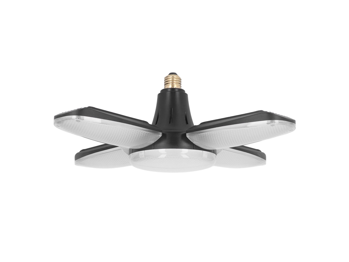 Lâmpada de garagem LED 120W 13600lm deformável 4 painéis ajustáveis E26 E27 85 265V | S/MARCA