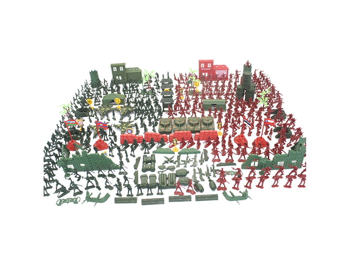 Conjunto de 2026 com 330 veículos militares em metal fundido, modelos em PVC e soldados, brinquedos educativos para meninos e meninas, presente ideal.