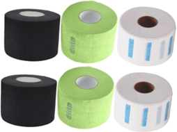 6 Rolos De Tiras De Papel Grosso Descartáveis Para Proteger O Pescoço Durante Cortes De Cabelo.