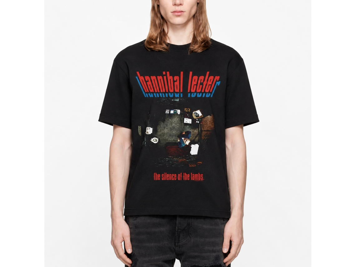 Rockinstone Silence Of The Lambs Movie Silence Hannibal Cell Black Adult T-shirt Size:xxxl