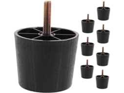Kallory Conjunto De 8-niveladores Pés Para Móveis Com Parafusos, Almofadas Para Aumentar A Altura Dos Pés De Sofás E