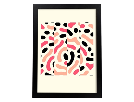Perda Rosa 10. Pósters Com Ilustrações Abstratas No Estilo Geomé E Tric. Tons Rosa E De Bolo. Sem Quadro