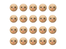 Acessórios de Jóias para Bonecas Crianças, Madeira Natural, 20 Peças LAXISCREED