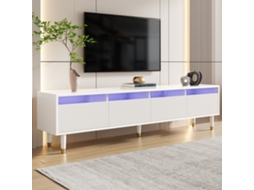 Rack Branco 178cm Minimalista 4 Gavetas Mdf Acrílico