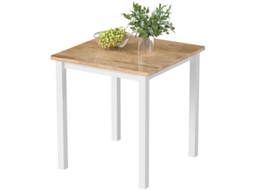 Mesa de Jantar Redonda para 2 Pessoas, Mesa de Jantar Moderna para Sala de Estar, Jardim, Aço, Ø60 X 72 Cm, Preta LAMAISON