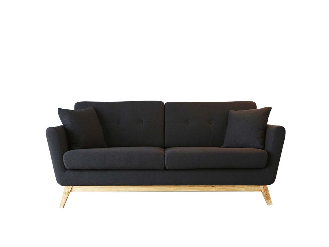 Sofá CONCEPT U Hoga (Cinzento - Madeira - 190x85x85 cm)