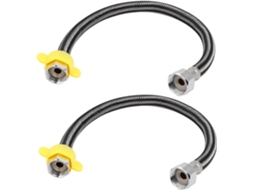 Conector de Vaso Sanitário com Rosca Fêmea 1/2pt X Rosca Fêmea 1/2pt, 50 Cm de Comprimento, 2 Peças CHABERLU