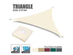 Toldo Triangular de Vários Tamanhos, Antiultravioleta, para Pátio, Jardim, 2x2x2m, Branco