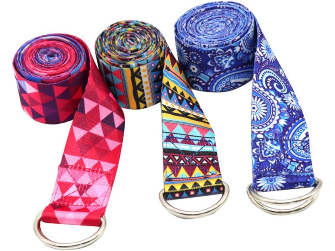 Conjunto De 2 Faixas Elásticas Resistência Para Exercícios Ioga Eringogo, Multicoloridas, Com Alta Tensão