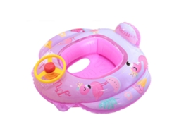 (roda Inflável De Fundo Flamingo) Bóia Para Bebê, Piscina -aquaforge