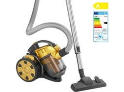 ASPIRADOR S/ SACO CLATRONIC BS 1308 Amarelo, 700W, filtro HEPA, escova de chão com tubo telescópico, inclui escova/bocal para fendas, enrolador automático do cabo, pega de transporte