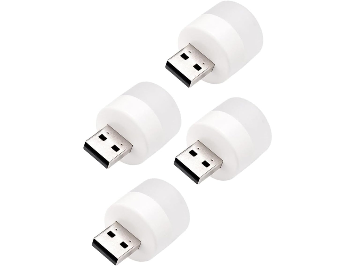 Conjunto De 4 Mini Luminárias Noturnas Portáteis Usb, Simples,