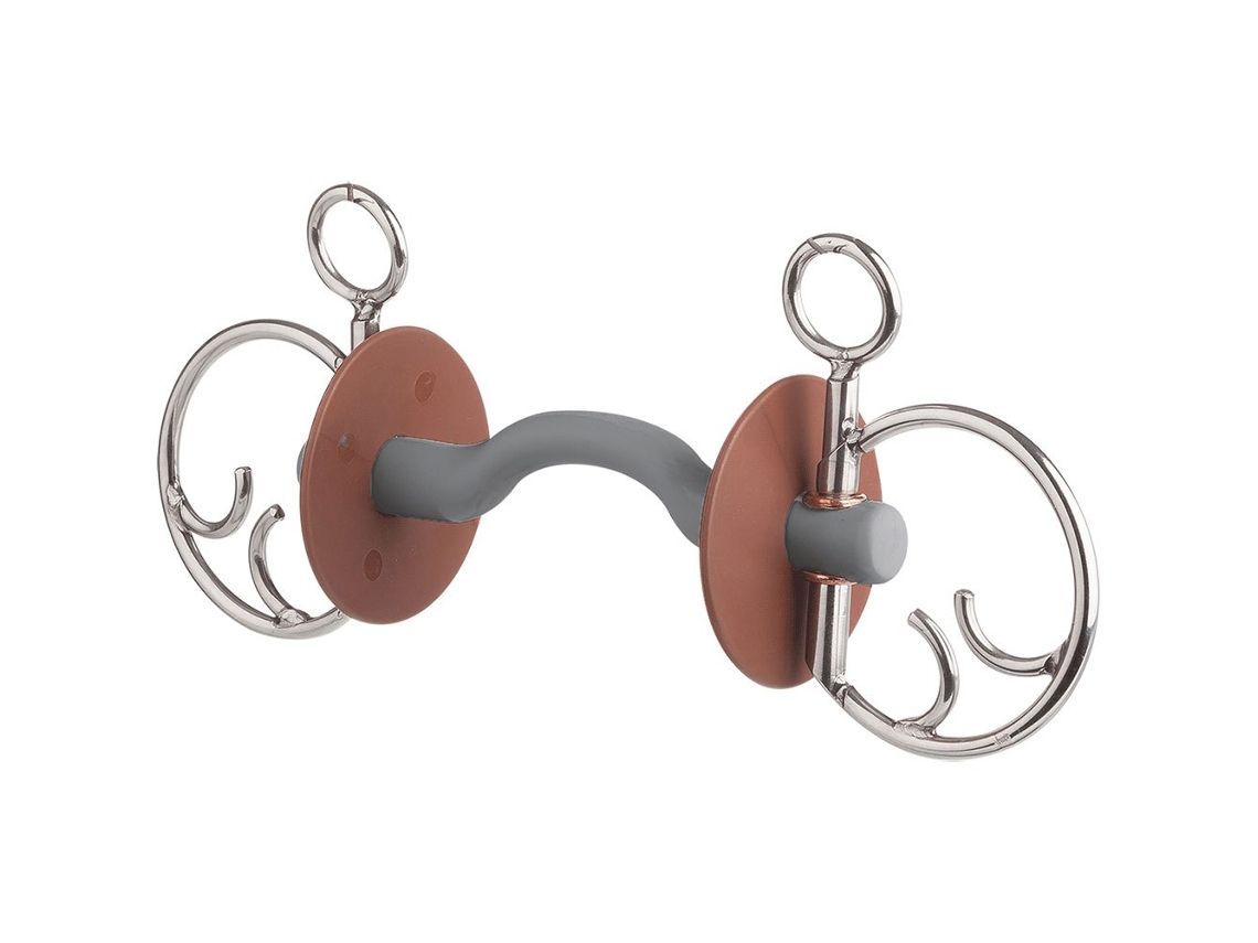 Bit Suave Kimblewick Tongue Port Snaffle Dourado 140 Mmberis
