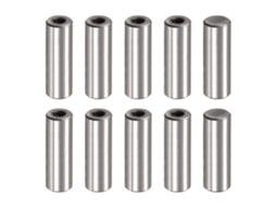 Pino de rosca interna M6, 10 peças, 12x35mm, chanfro, plano, aço carbono, para eixo CHABERLU