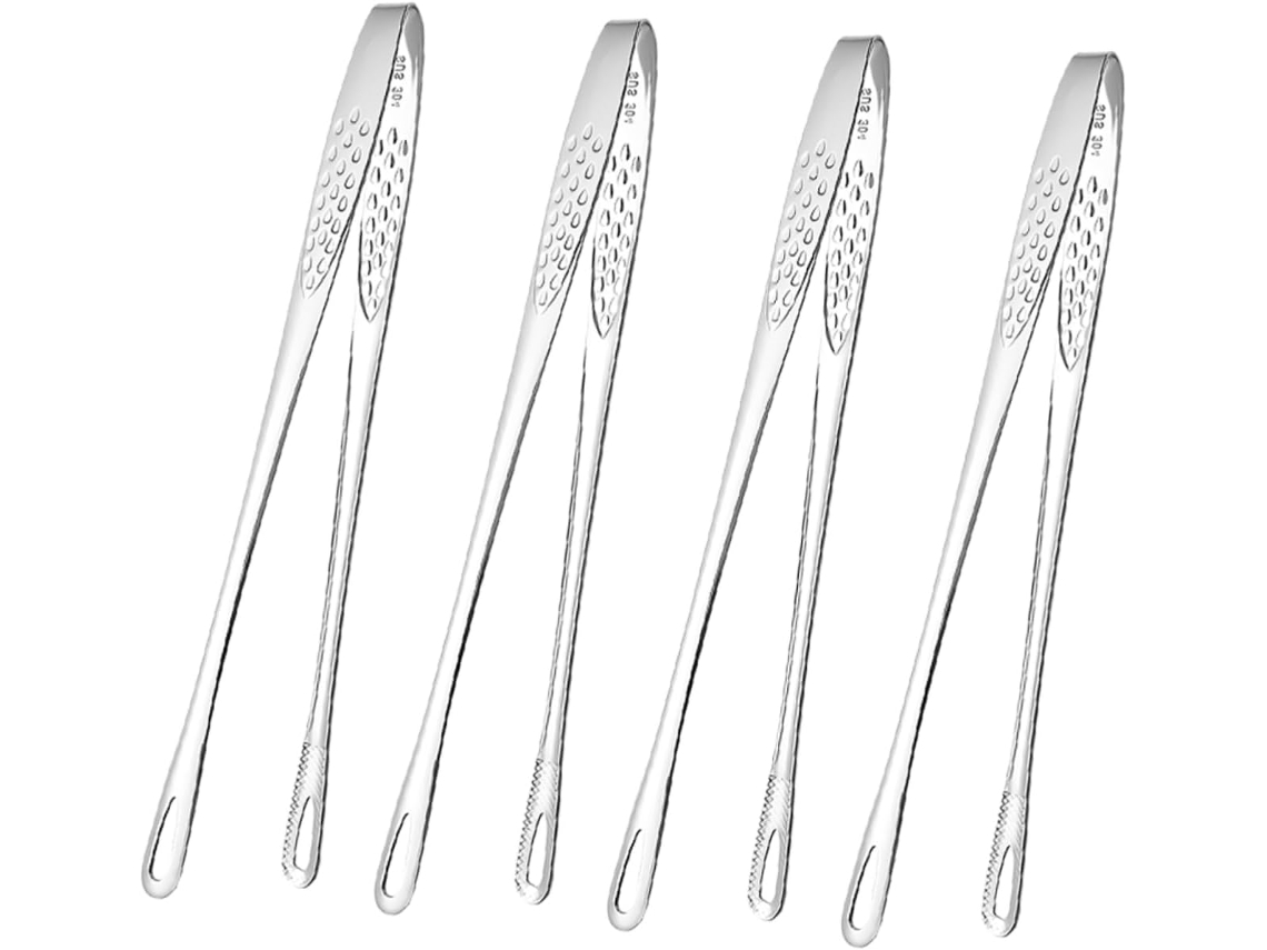 Conjunto De 4 Pinças Cozinha Em Aço Inoxidável Ifundom, Pinças Para Churrasco Segurar Carne E Salada