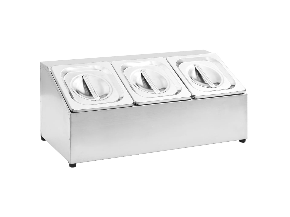 Gastronorm Container, Gastronorm Containers Vidaxl Prateado Aço (22.5 X 49.7 X 21.5 Cm)