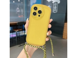 Capa De Tpu Candy Colors Com Cordão Para Iphone 13