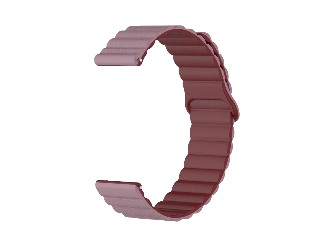 Pulseira De Silicone Magnética Compatível Com Huawei Watch Gt6 Gt5, Bicolor Roxo Fumê E Vermelho Vinho, 14mm, Para