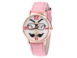 Relógio de pulso Zhoulianfa Fashion Quartz com pulseira de couro PU (rosa)
